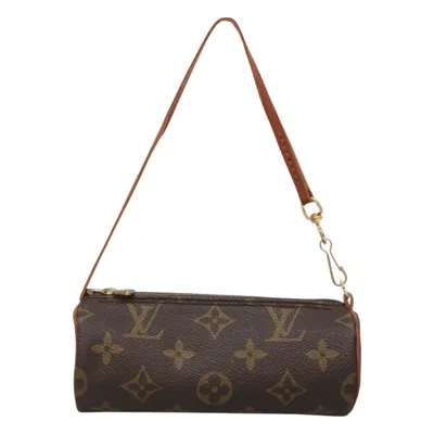Pre-owned Louis Vuitton Papillon Canvas Clutch Bag () In Brown