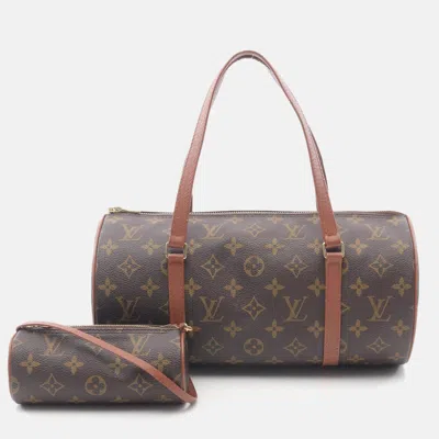 Pre-owned Louis Vuitton Papillon Gm 30 Old Model Shoulder Handbag Monogram In Brown