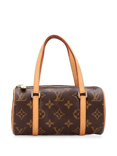 Pre-owned Louis Vuitton Papillon Handbag Monogram Canvas 19 Shoulder Bag In Brown