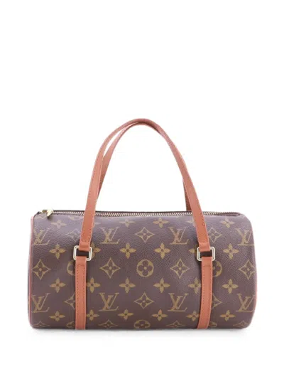 Pre-owned Louis Vuitton Papillon Handbag Monogram Canvas 26 Satchel In Brown