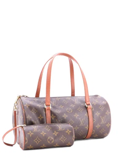 Pre-owned Louis Vuitton Papillon Handbag Monogram Canvas 30 Shoulder Bag In Brown