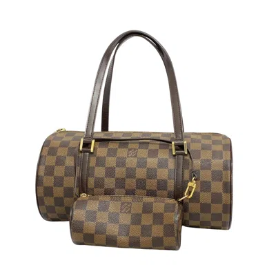 Pre-owned Louis Vuitton Papillon Leather Handbag () In Brown