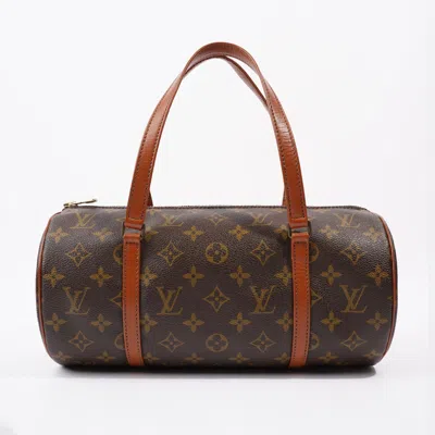 Pre-owned Louis Vuitton Papillon Monogram Coated Canvas Shoulder Bag In Brown