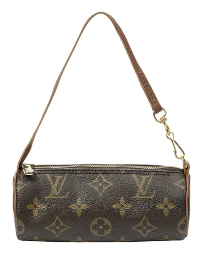 Pre-owned Louis Vuitton Papillon Pouch Brown Monogram Canvas (authentic Pre-loved)
