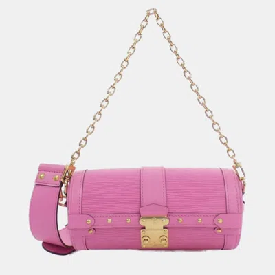 Pre-owned Louis Vuitton Papillon Trunk Rose Epi Leather Shoulder Bag In Pink