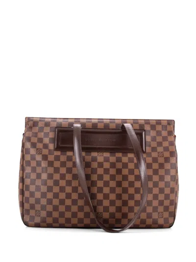 Pre-owned Louis Vuitton Parioli Handbag Damier Gm Tote Bag In Brown
