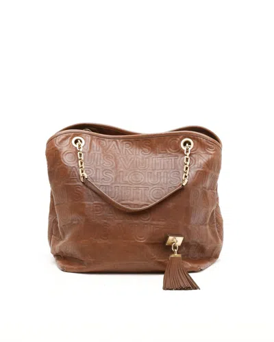 Pre-owned Louis Vuitton Paris Souple Whisper Bag In Brown