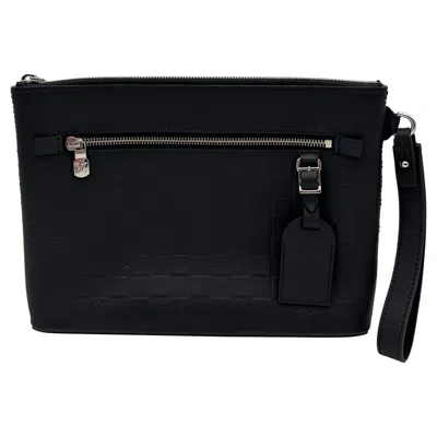 Pre-owned Louis Vuitton Paris Takeoff Pouch Bag In Black