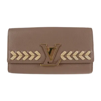 Pre-owned Louis Vuitton Parnassea Beige Gold Taupe Coin Purse/coin Case () In Beige Gold, Taupe