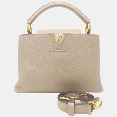 Pre-owned Louis Vuitton Parnassus Line Galle Capucines Bb In Sand
