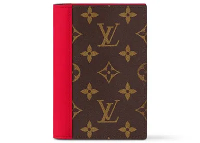 Pre-owned Louis Vuitton Passport Cover Colormania In Red
