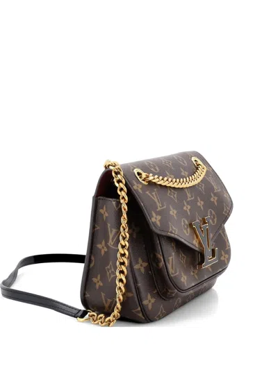 Pre-owned Louis Vuitton Passy Handbag Monogram Canvas Crossbody Bag In Brown