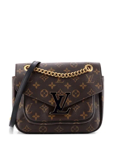 Pre-owned Louis Vuitton Passy Handbag Monogram Canvas Crossbody Bag In Brown