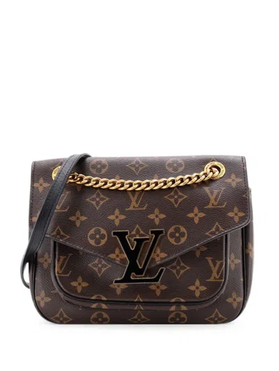 Pre-owned Louis Vuitton Passy Handbag Monogram Canvas Crossbody Bag In Brown