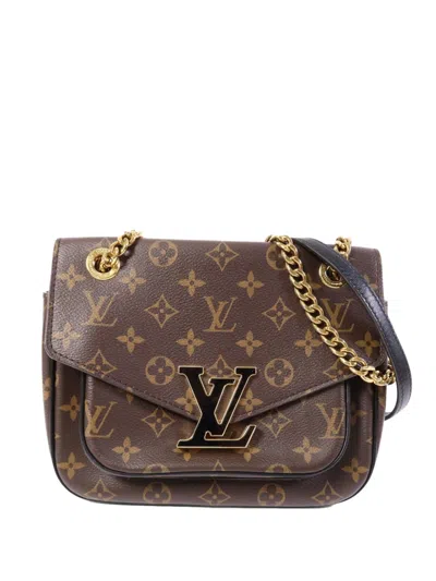 Pre-owned Louis Vuitton Passy Monogram Crossbody Bag In Brown