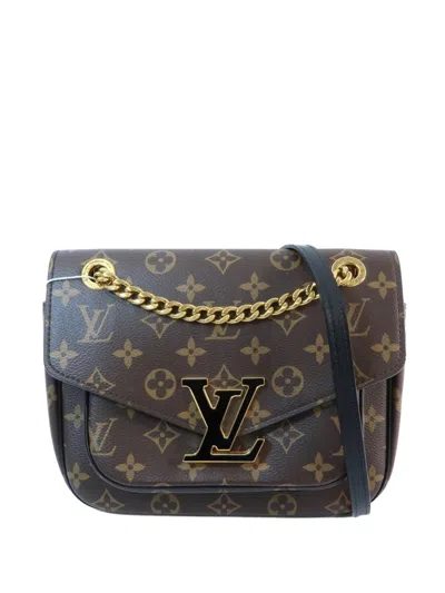 Pre-owned Louis Vuitton Passy Monogram Shoulder Bag In Brown