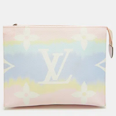 Pre-owned Louis Vuitton Pastel Monogram Escale Canvas Toiletry Pouch In Multi