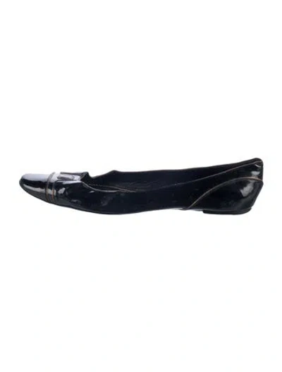 Pre-owned Louis Vuitton Patent Leather Ballet Flats In Black