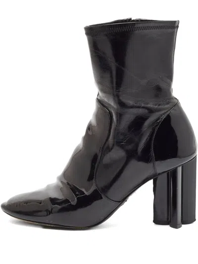 Pre-owned Louis Vuitton Patent-leather Block-heel Boots