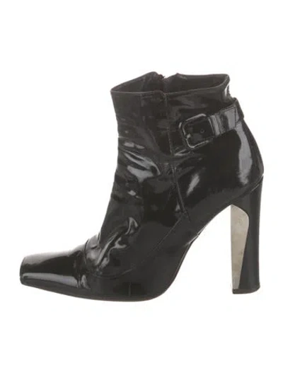 Pre-owned Louis Vuitton Patent Leather Boots In Black