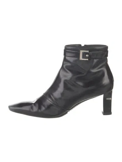 Pre-owned Louis Vuitton Patent Leather Boots In Black
