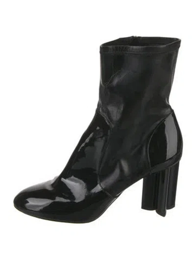 Pre-owned Louis Vuitton Patent Leather Boots In Black