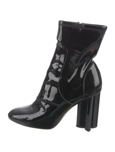 Pre-owned Louis Vuitton Patent Leather Boots In Black