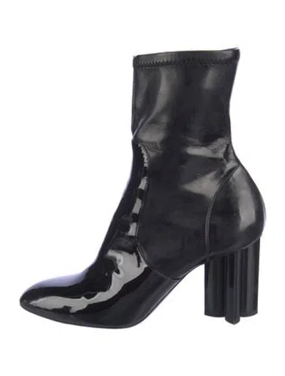 Pre-owned Louis Vuitton Patent Leather Boots In Black