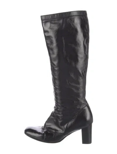 Pre-owned Louis Vuitton Patent Leather Boots In Black
