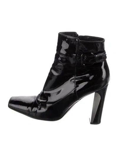 Pre-owned Louis Vuitton Patent Leather Boots In Black