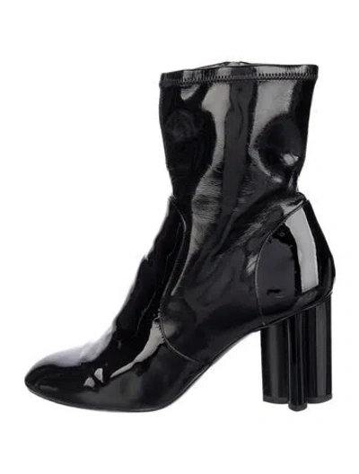 Pre-owned Louis Vuitton Patent Leather Boots In Black
