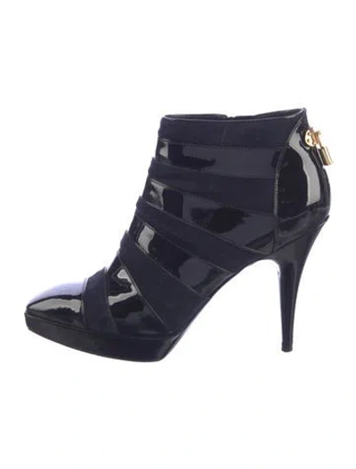 Pre-owned Louis Vuitton Patent Leather Boots In Blue