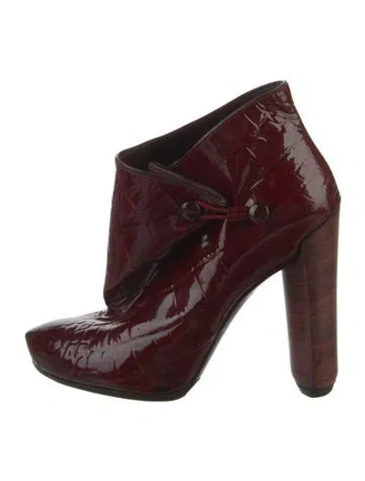 Pre-owned Louis Vuitton Patent Leather Boots In Red