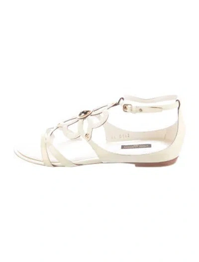 Pre-owned Louis Vuitton Patent Leather Gladiator Sandals In Neutral