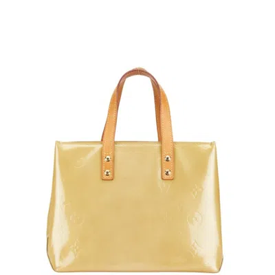 Pre-owned Louis Vuitton Patent Leather Handbag () In Beige