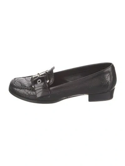 Pre-owned Louis Vuitton Patent Leather Loafers In Black