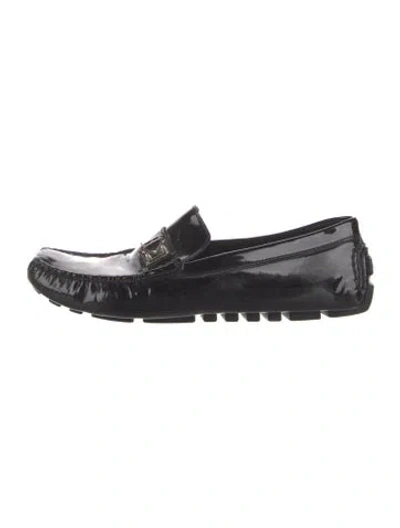 Pre-owned Louis Vuitton Patent Leather Loafers In Black
