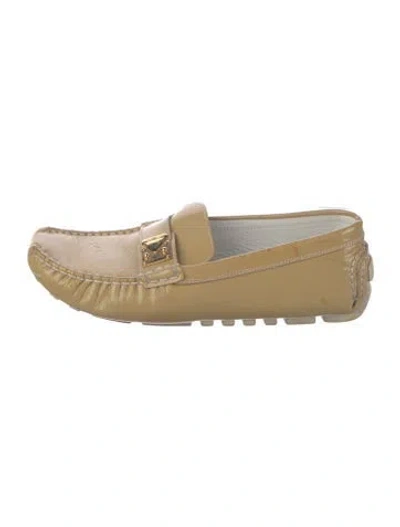 Pre-owned Louis Vuitton Patent Leather Loafers In Neutral