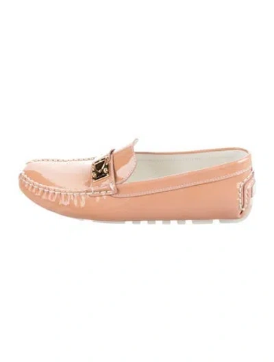 Pre-owned Louis Vuitton Patent Leather Loafers In Pink