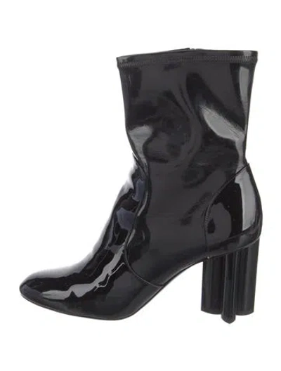 Pre-owned Louis Vuitton Patent Leather Rain Boots In Black