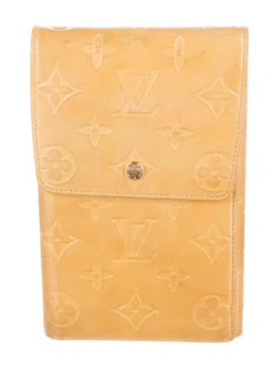 Pre-owned Louis Vuitton Patent Leather Wallet In Yellow