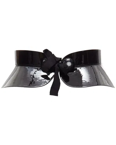 Pre-owned Louis Vuitton Patent Peplum Corset Belt (authentic Pre-loved)
