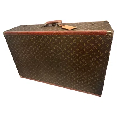 Pre-owned Louis Vuitton Patinated Alzer Hard Case Vintage Luggage In Brown