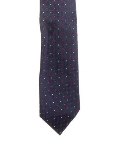 Pre-owned Louis Vuitton Pattern Print Silk Tie In Blue