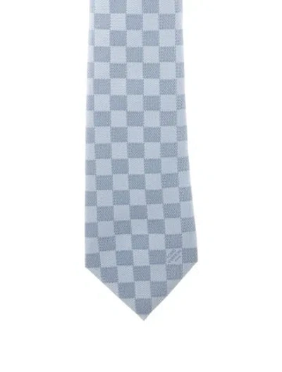 Pre-owned Louis Vuitton Pattern Print Silk Tie In Blue
