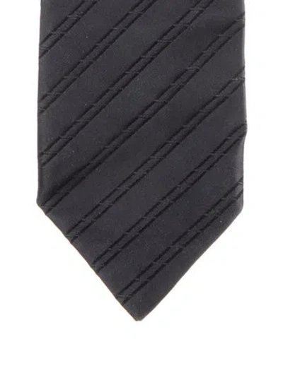 Pre-owned Louis Vuitton Pattern Print Silk Tie In Gray