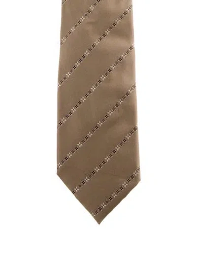 Pre-owned Louis Vuitton Pattern Print Silk Tie In Neutral