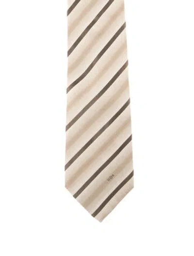 Pre-owned Louis Vuitton Pattern Print Silk Tie In Neutral