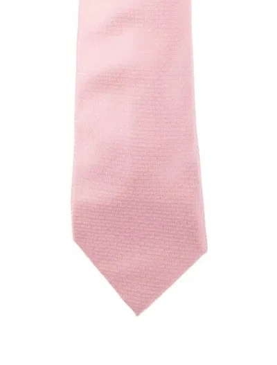 Pre-owned Louis Vuitton Pattern Print Silk Tie In Pink