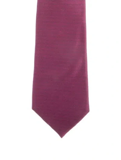 Pre-owned Louis Vuitton Pattern Silk Tie In Purple